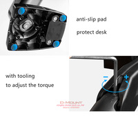 NB nowy F80 + 2pc USB3.0 17-27, na których pulpit jest LED LCD uchwyt monitora ramię sprężyna gazowa pełnoekranowy 2-9kg ergonomica podwójne ramię 2